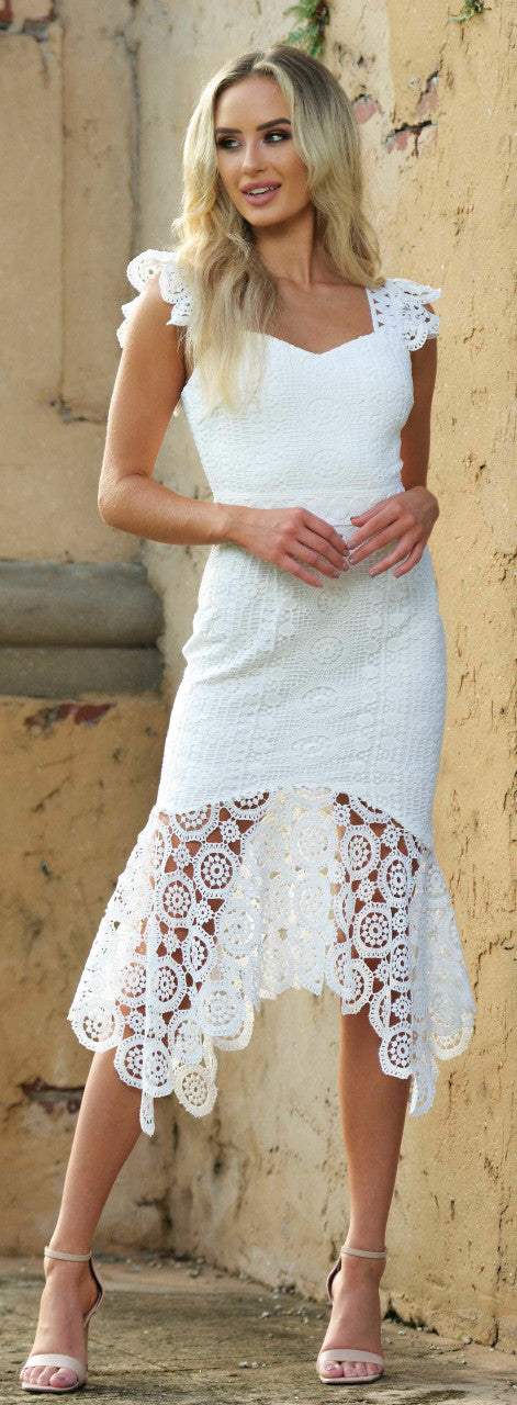 Giselle Dress - White Lace Dress
