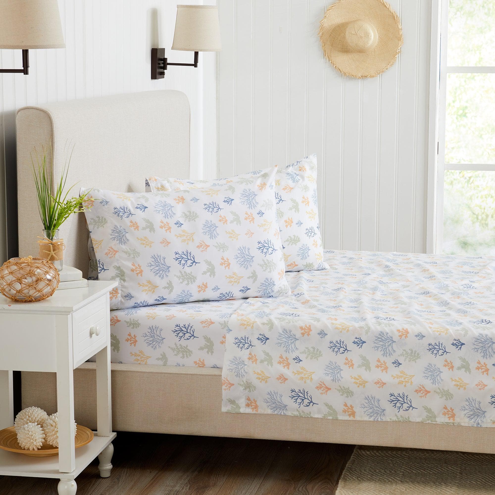 4-piece Coastal Microfiber Sheet Set - Nantucket Collection