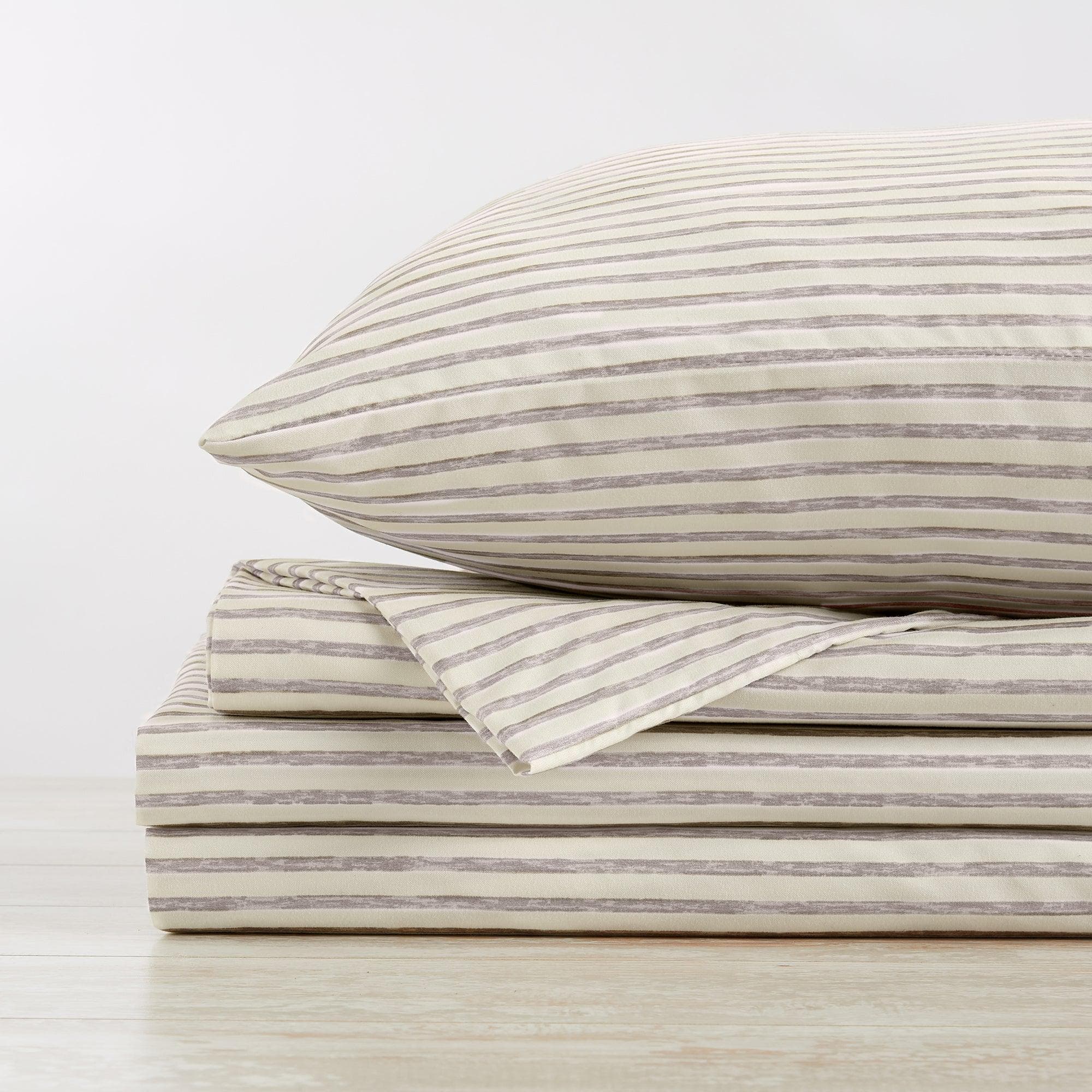 Striped Microfiber Sheet Set - Evette Collection
