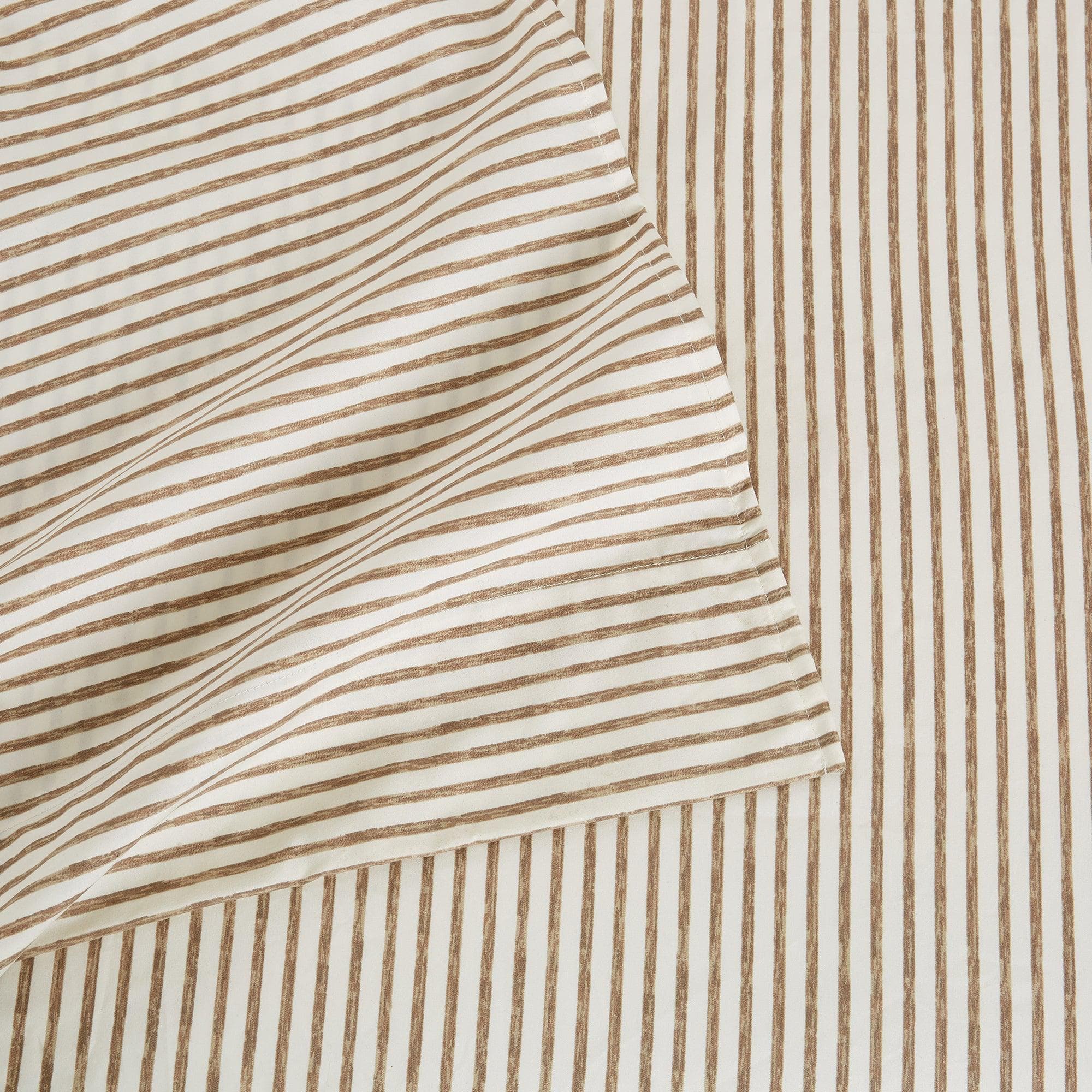 Striped Microfiber Sheet Set - Evette Collection