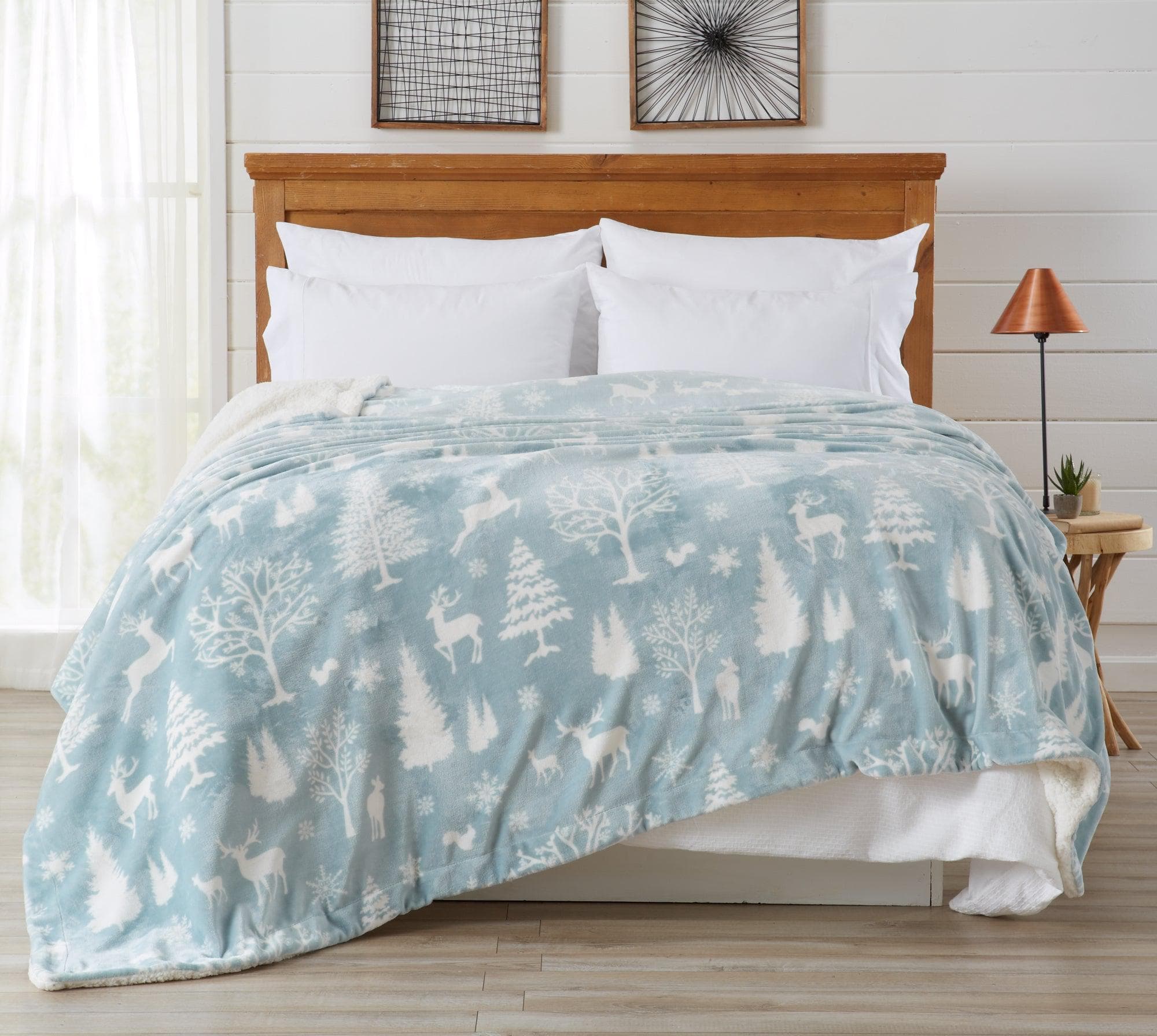 Velvet Plush Sherpa Luxury Bed Blanket - Cielo Collection