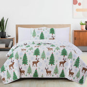 3-piece Holiday Quilt - Holly Collection