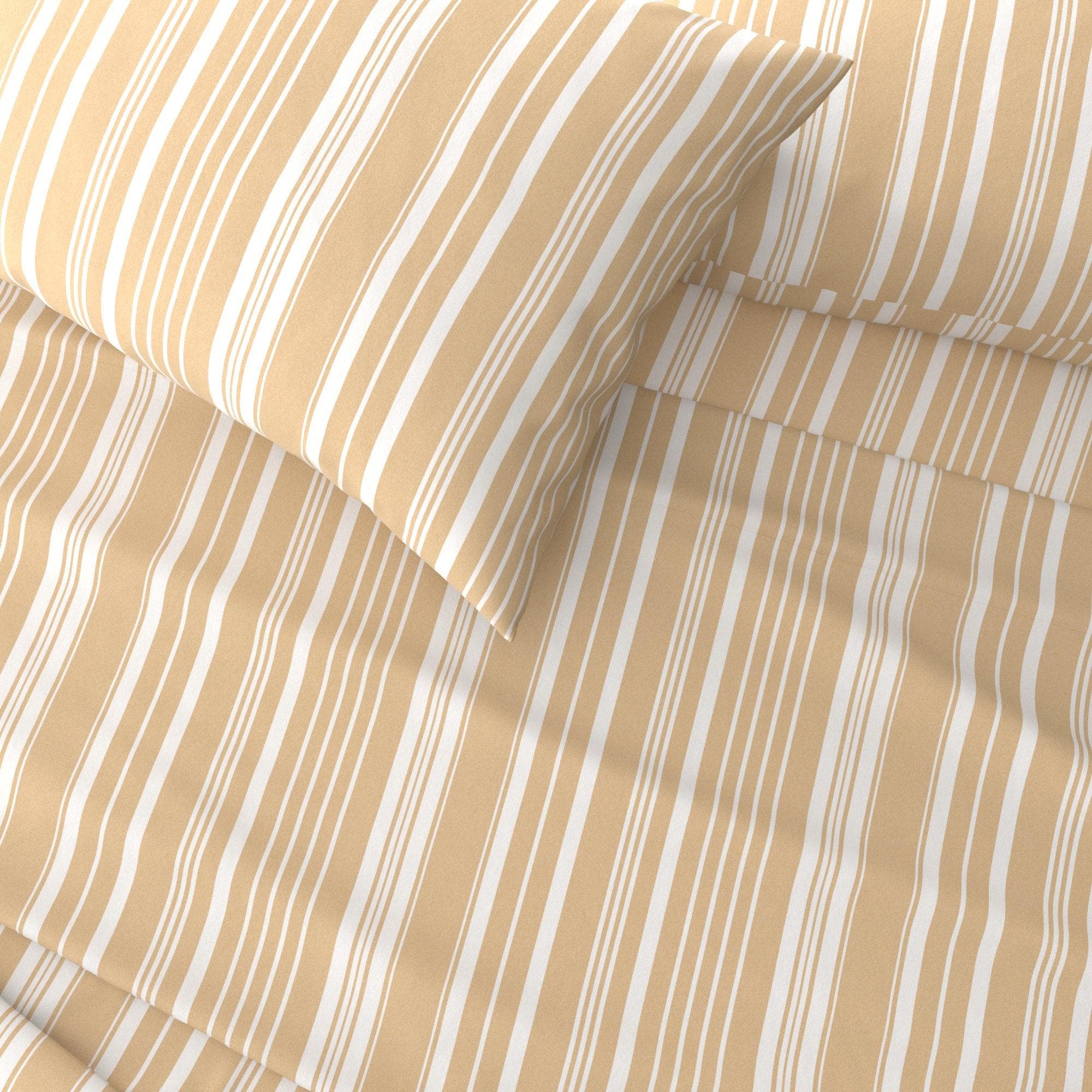 4-piece Striped Microfiber Sheet Set - Elouise Collection