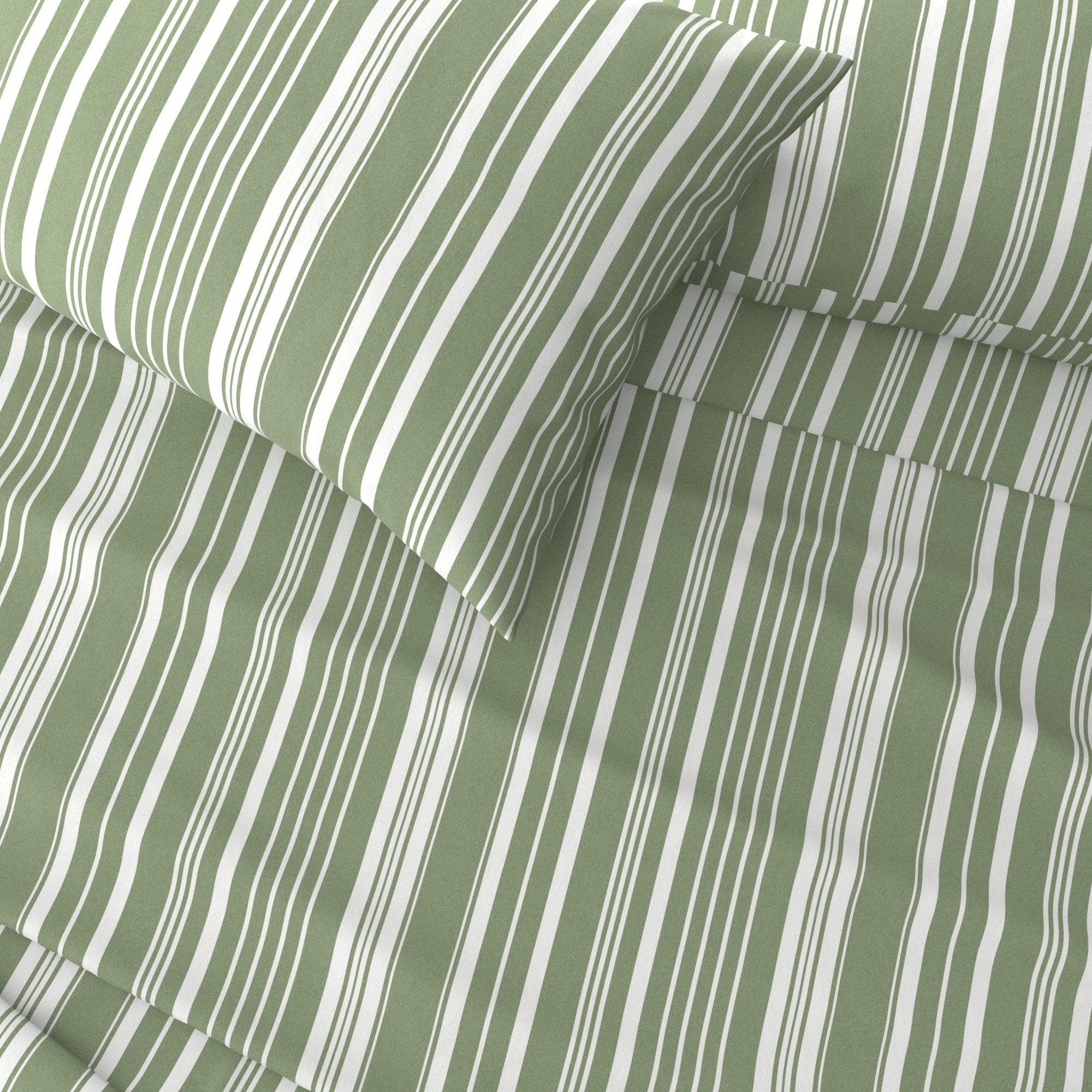4-piece Striped Microfiber Sheet Set - Elouise Collection