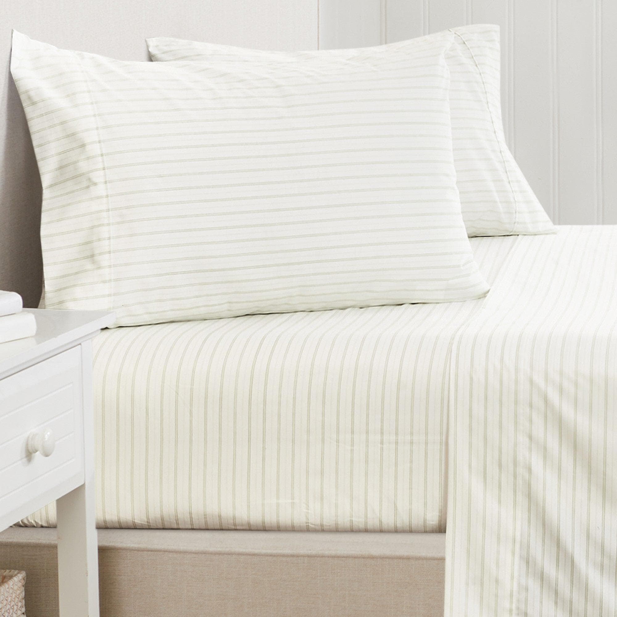 Microfiber Stripe Sheet Set - Adeline Collection