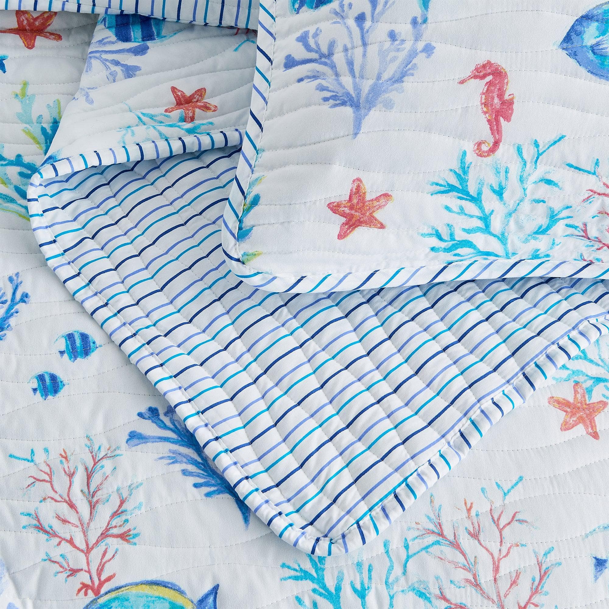 Colorful Coastal Seascape Quilt Set - Ryanne Collection