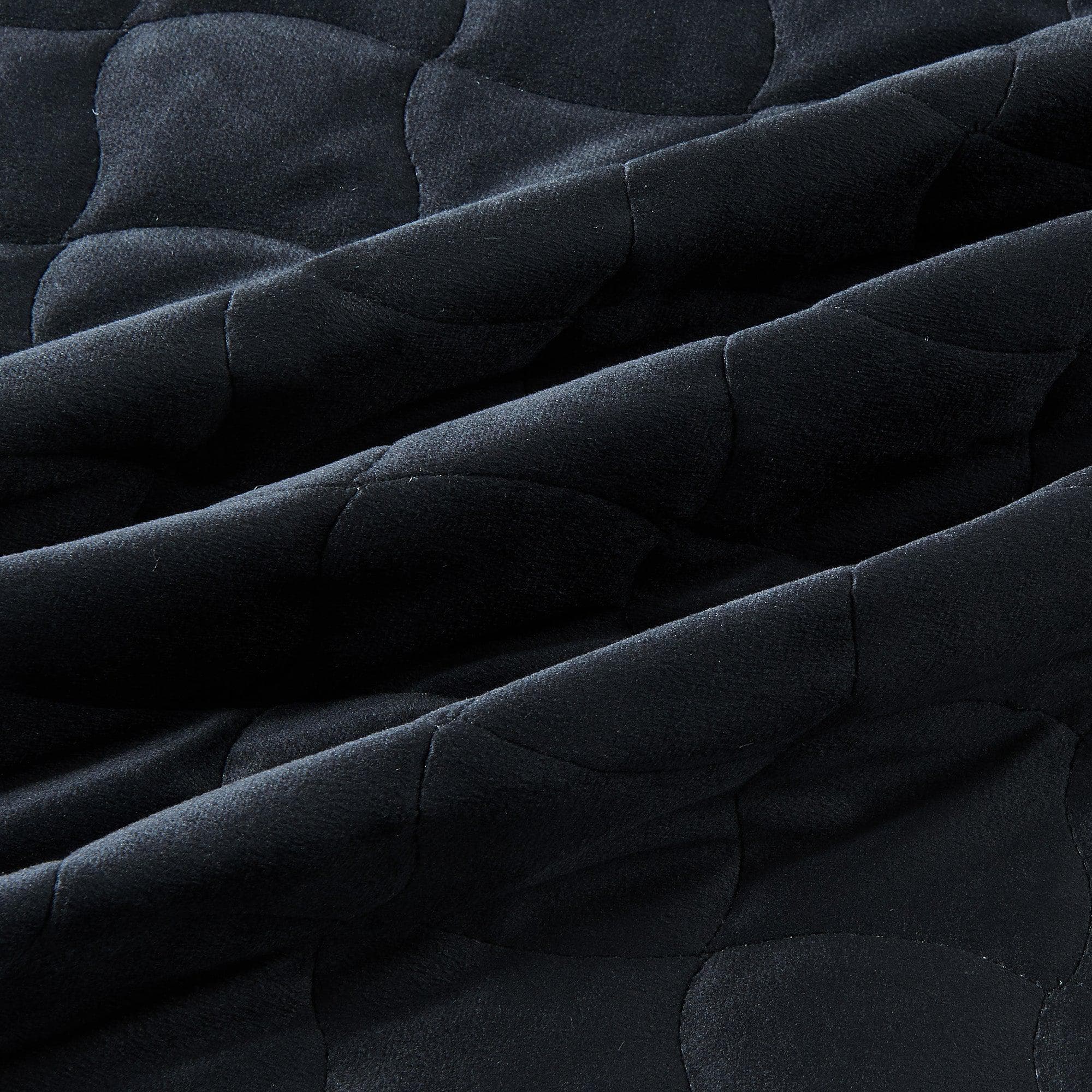 Velvet Box-stitched Quilt Set - Vivica Collection