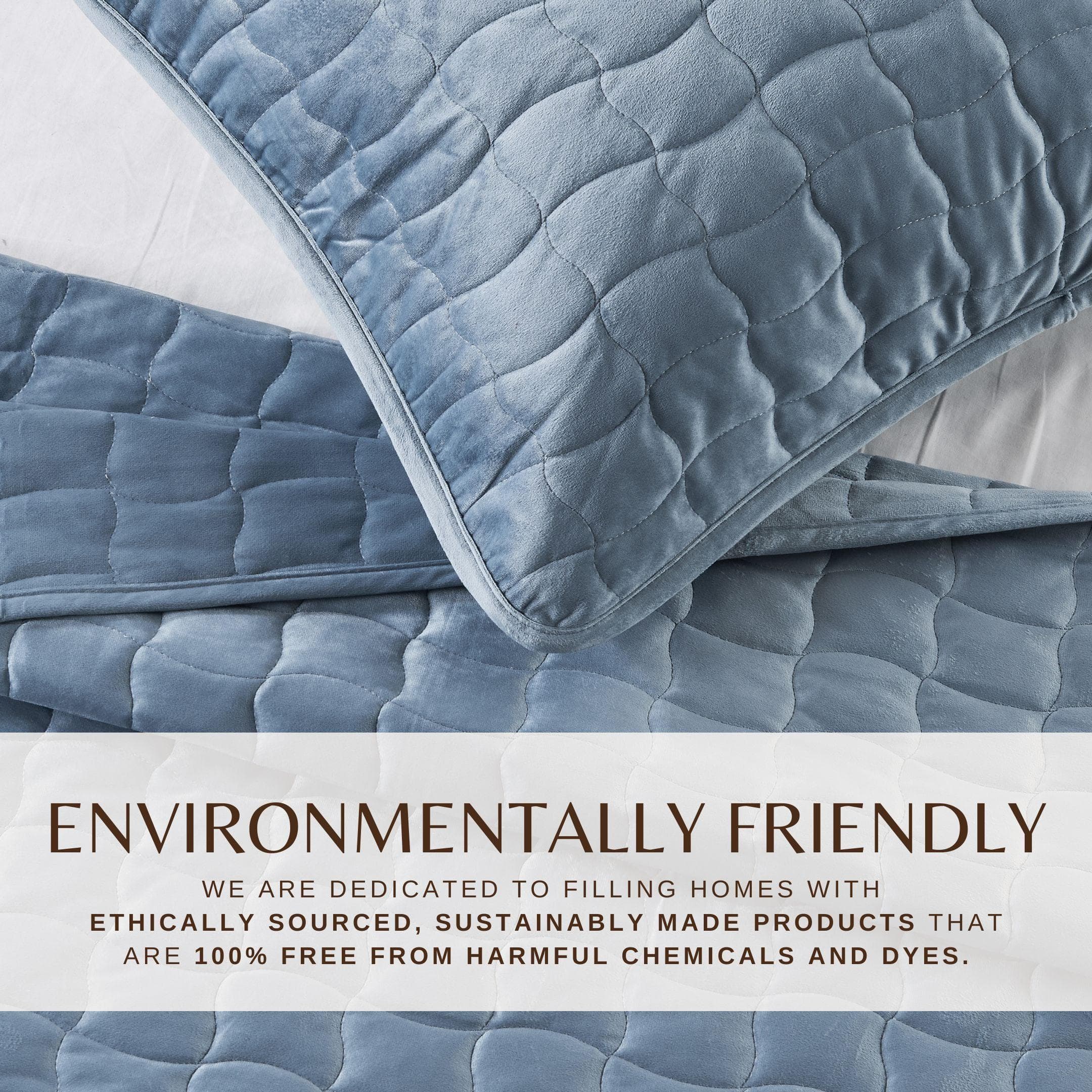 Velvet Box-stitched Quilt Set - Vivica Collection