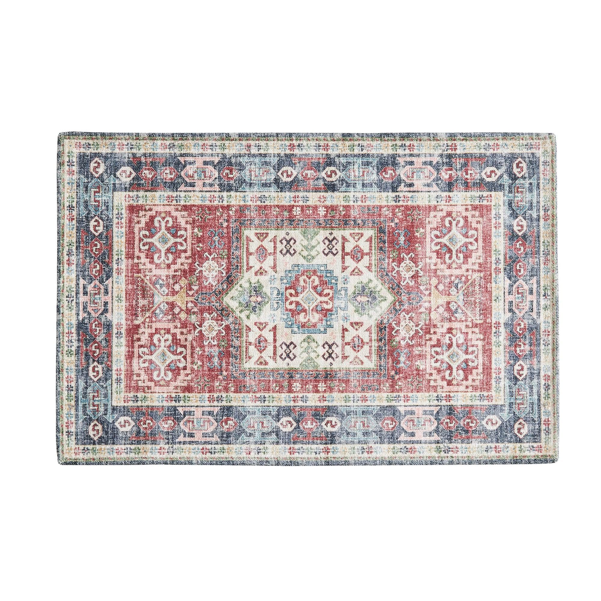 Medallion Machine Washable Accent Area Rug 3' X 5' - Nava Collection