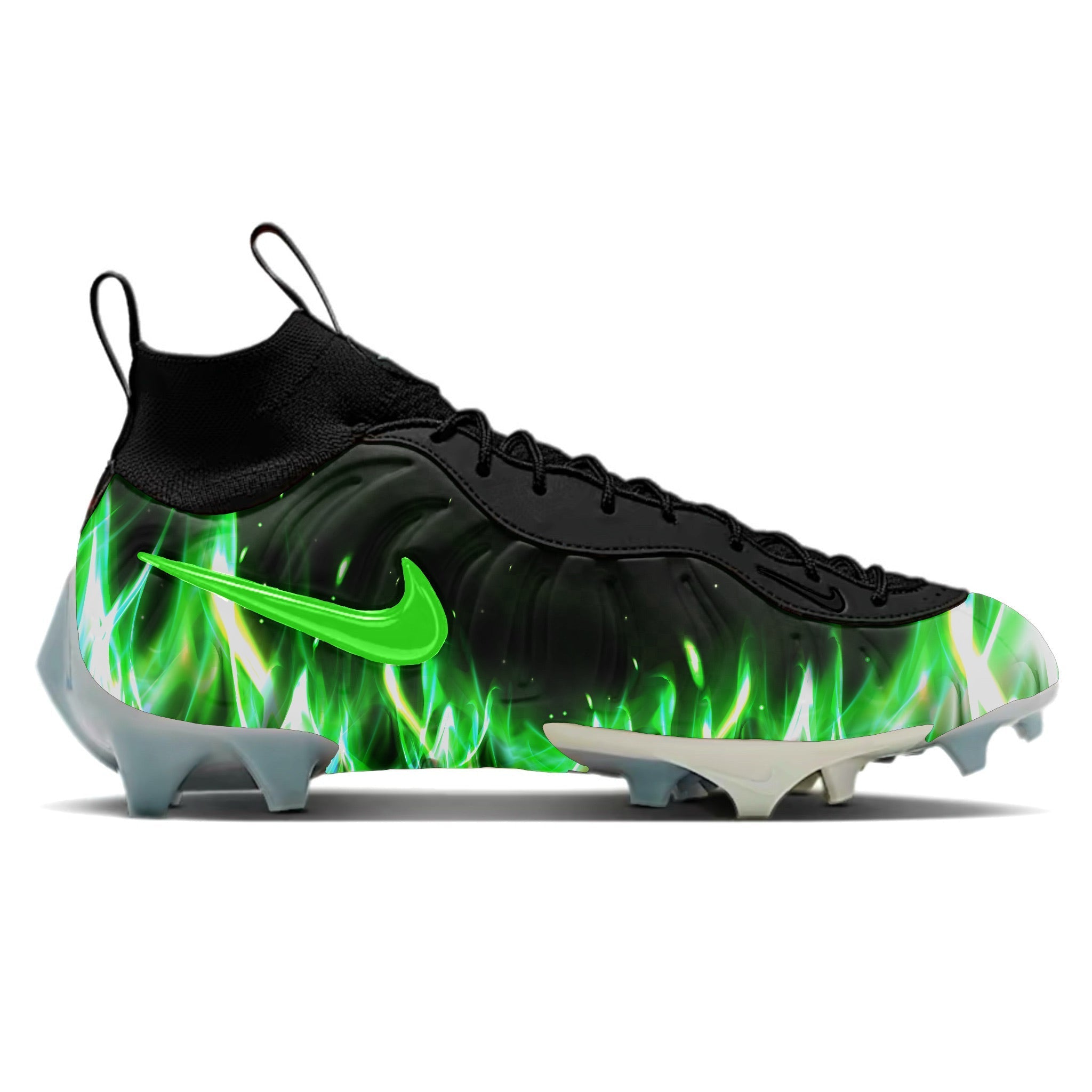 "Green Inferno” Nike Vaporposite Pro Custom Cleats