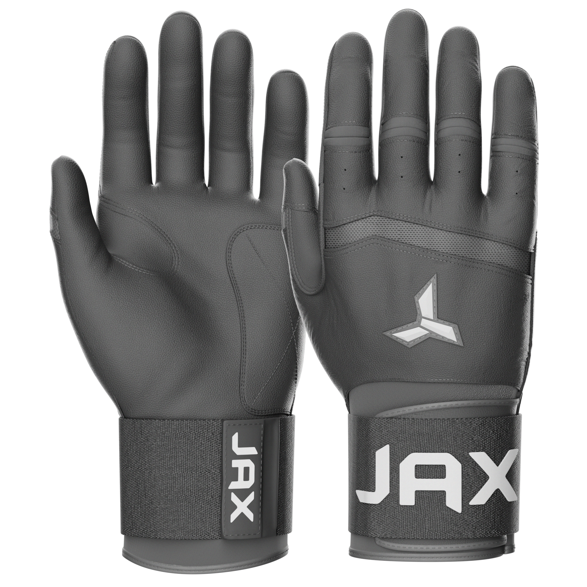 Cool Grey Strap Cuff Batting Gloves