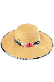 Floral Sun Hat (Navy)