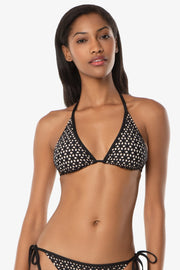 String Bikini Top  |  Black Laser Cut
