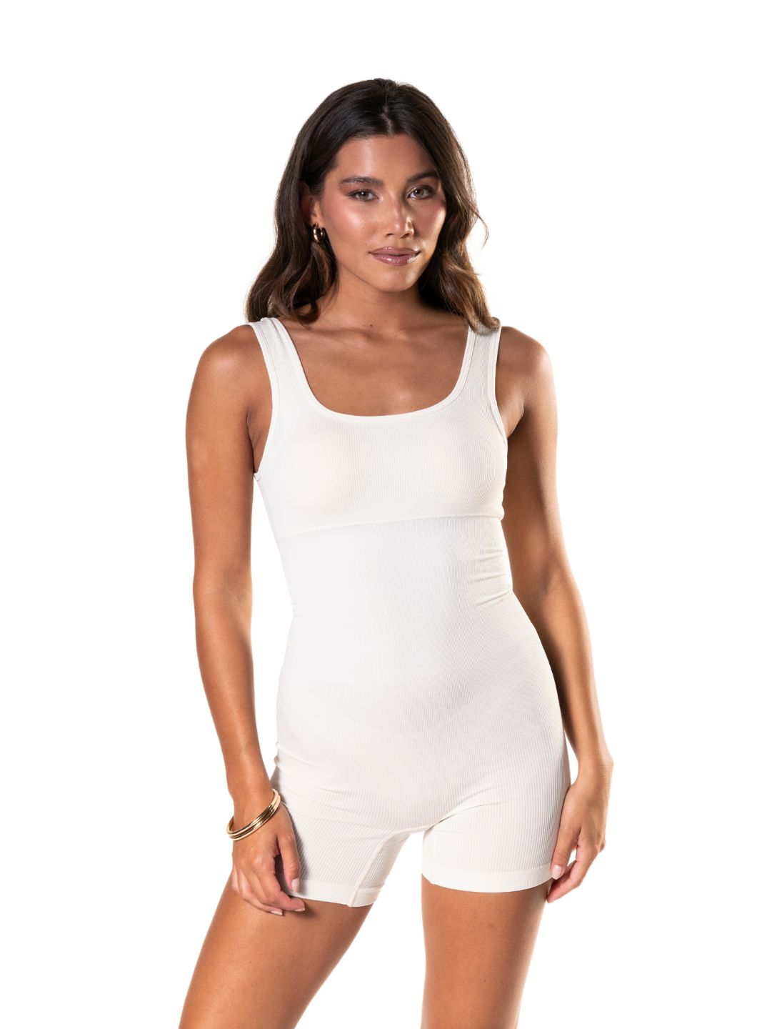 Square Neck Shapewear Jumpsuit | Includes Plus Size