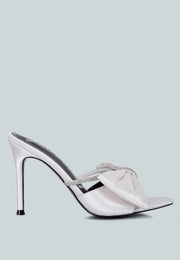 High Tea Rhinestone Bow Embellished Stiletto Sandals