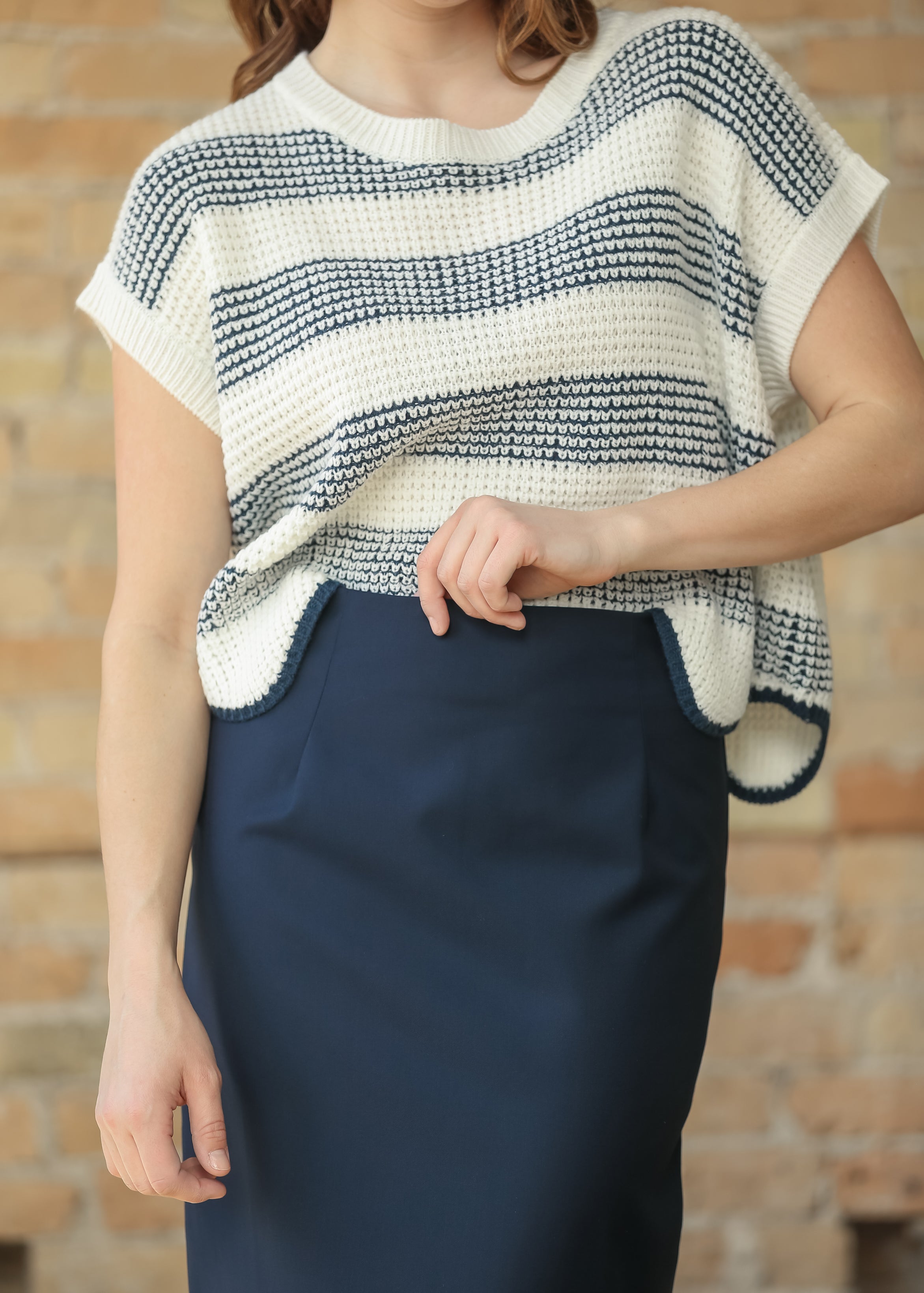 Hollis Navy Long Maxi Skirt