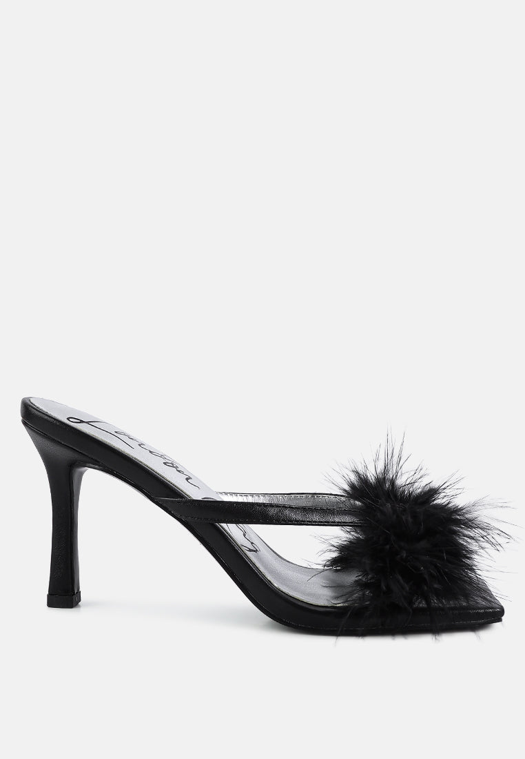 Honeybear Feather Detail Slip-on Sandals