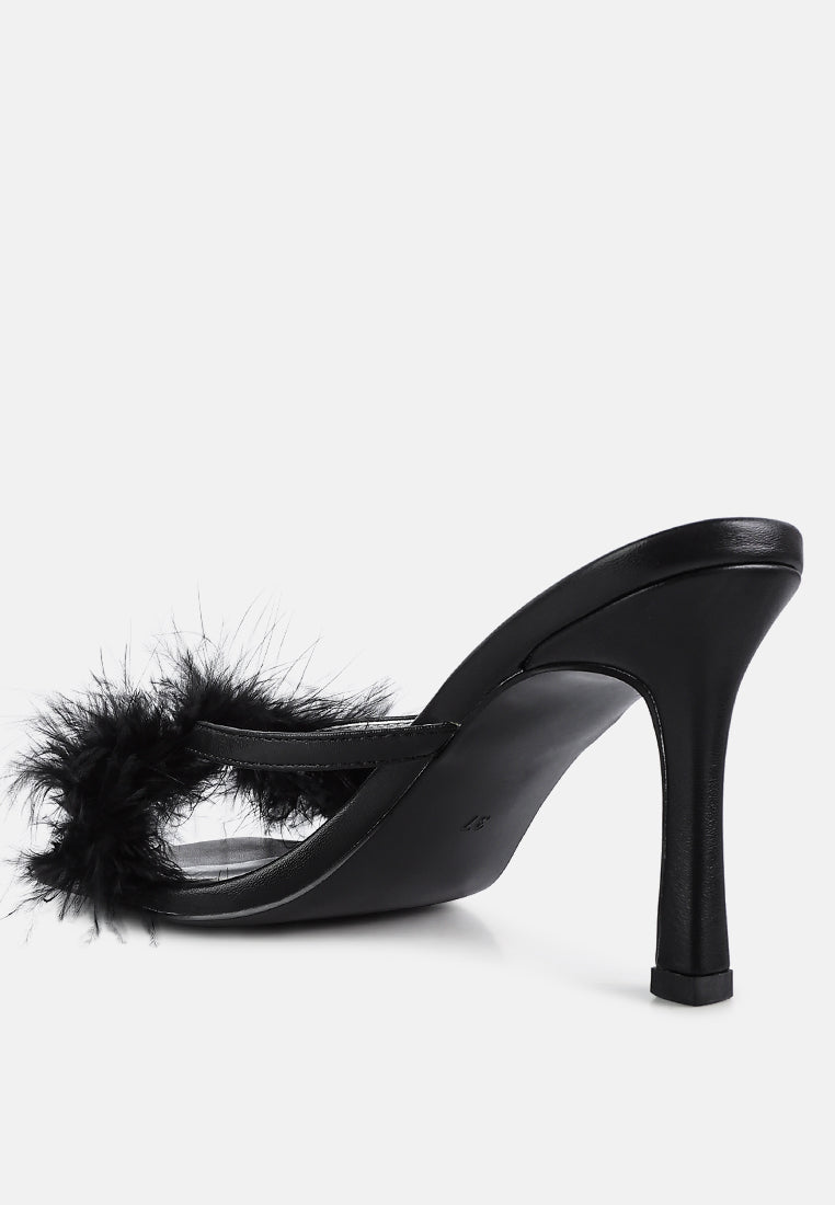Honeybear Feather Detail Slip-on Sandals