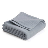 Homvare Full/Queen Super Soft  Cotton Basket Weave Blanket/Throw 90" x 90"