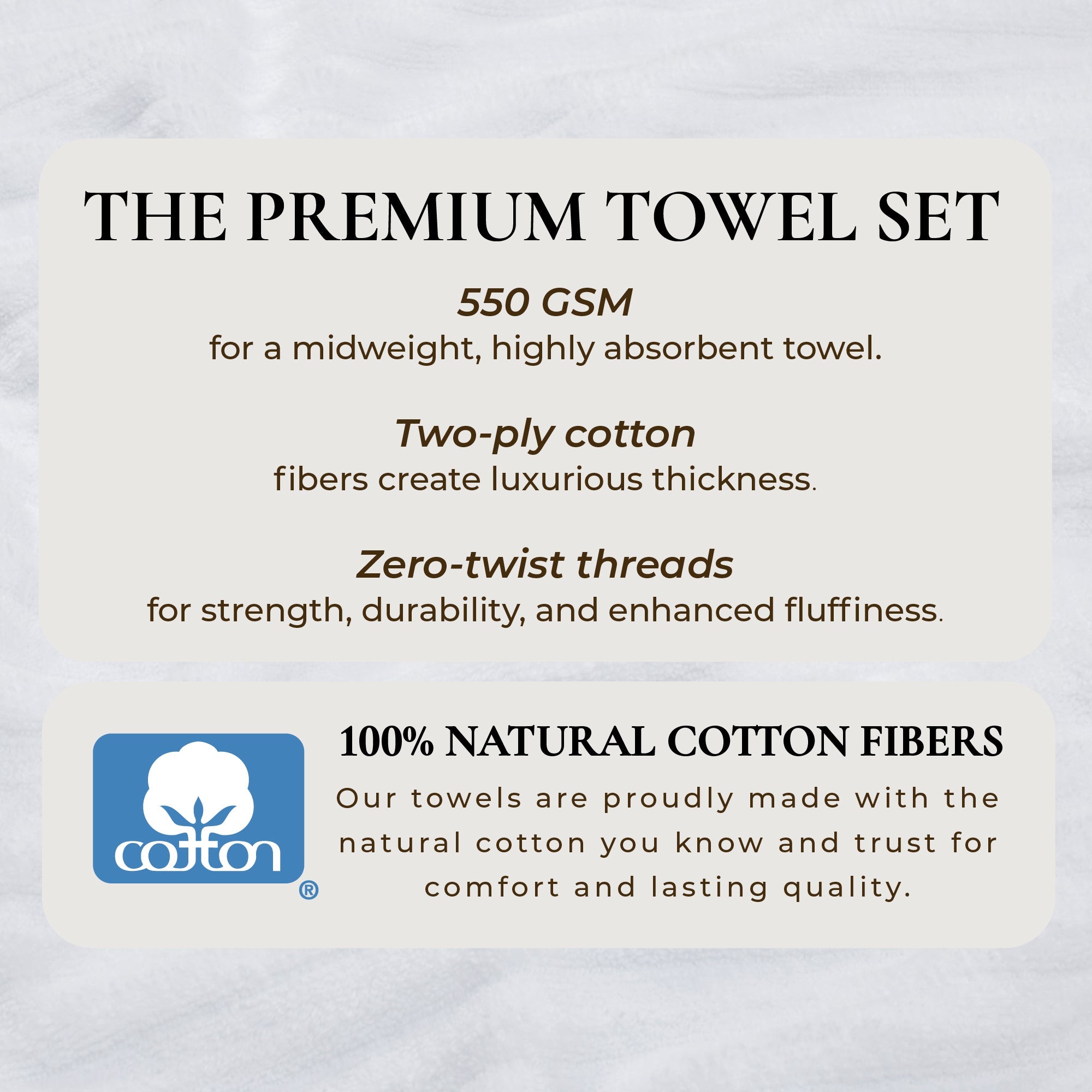 Luxury Cotton Towels - Karina Collection