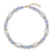 Aquamarine & Pearl Necklace