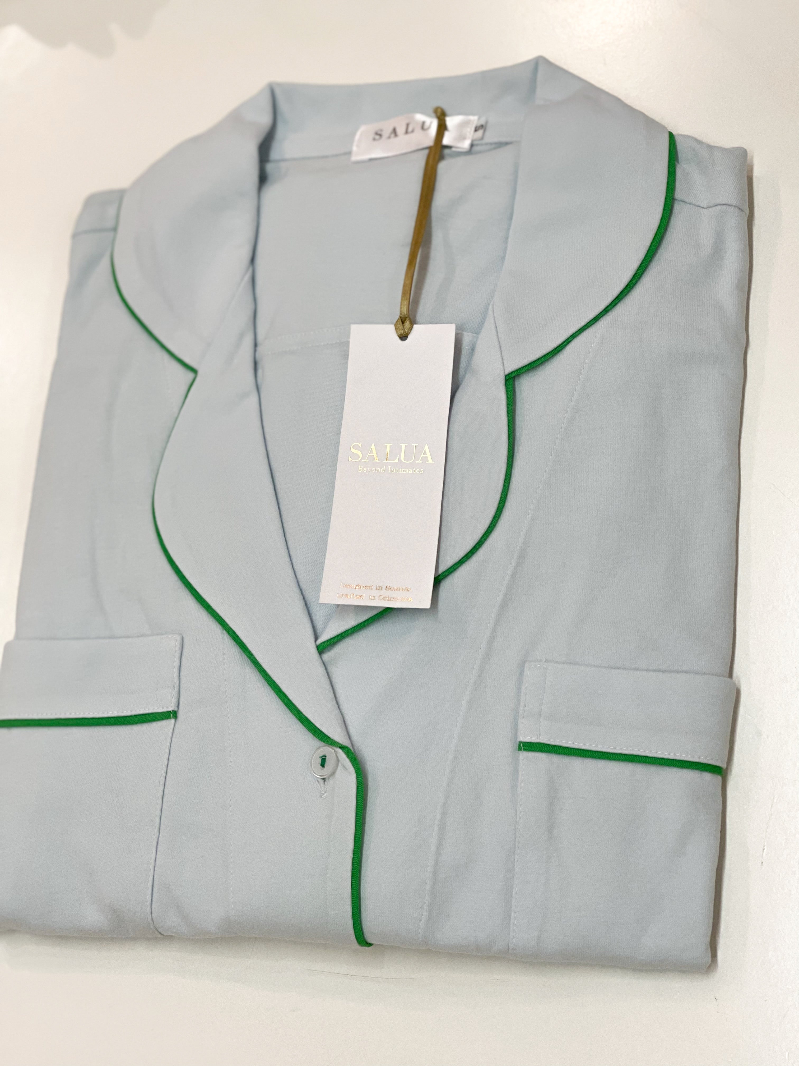 Classic Luxury Sleep Shirt In Brushed Pima Cotton