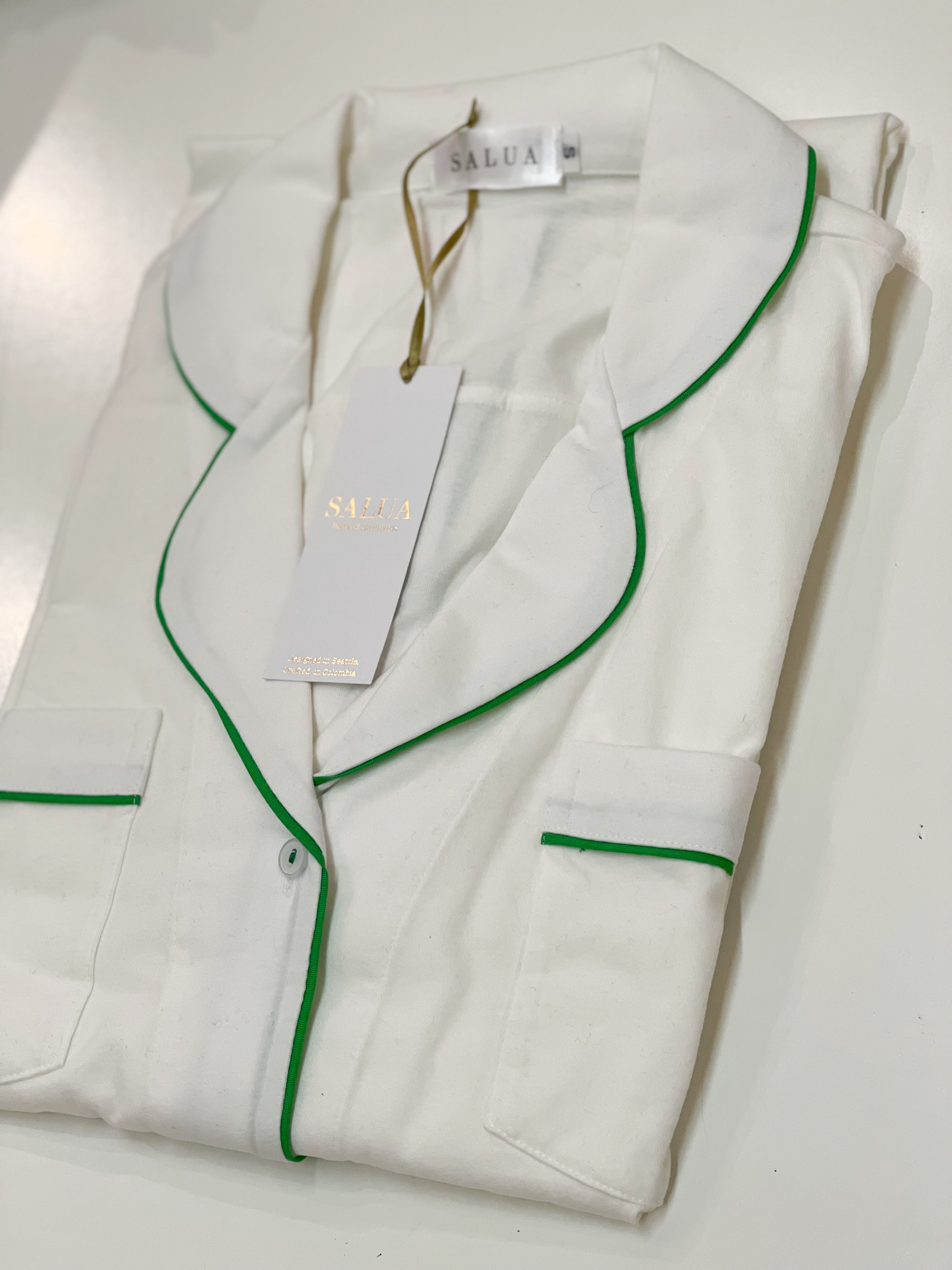 Classic Luxury Sleep Shirt In Brushed Pima Cotton
