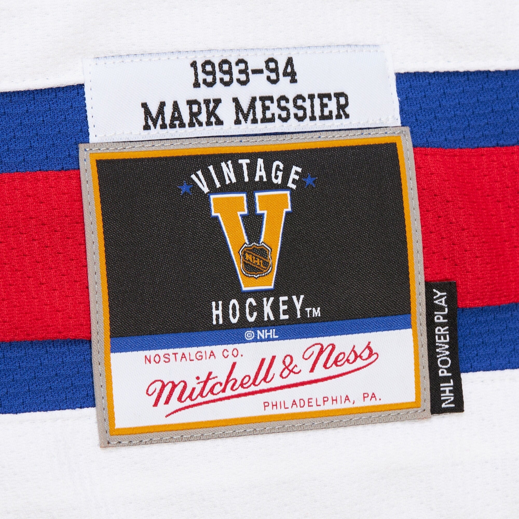 Mens 1993 Mitchell & Ness Mark Messier NHL New York Rangers Dark Jersey