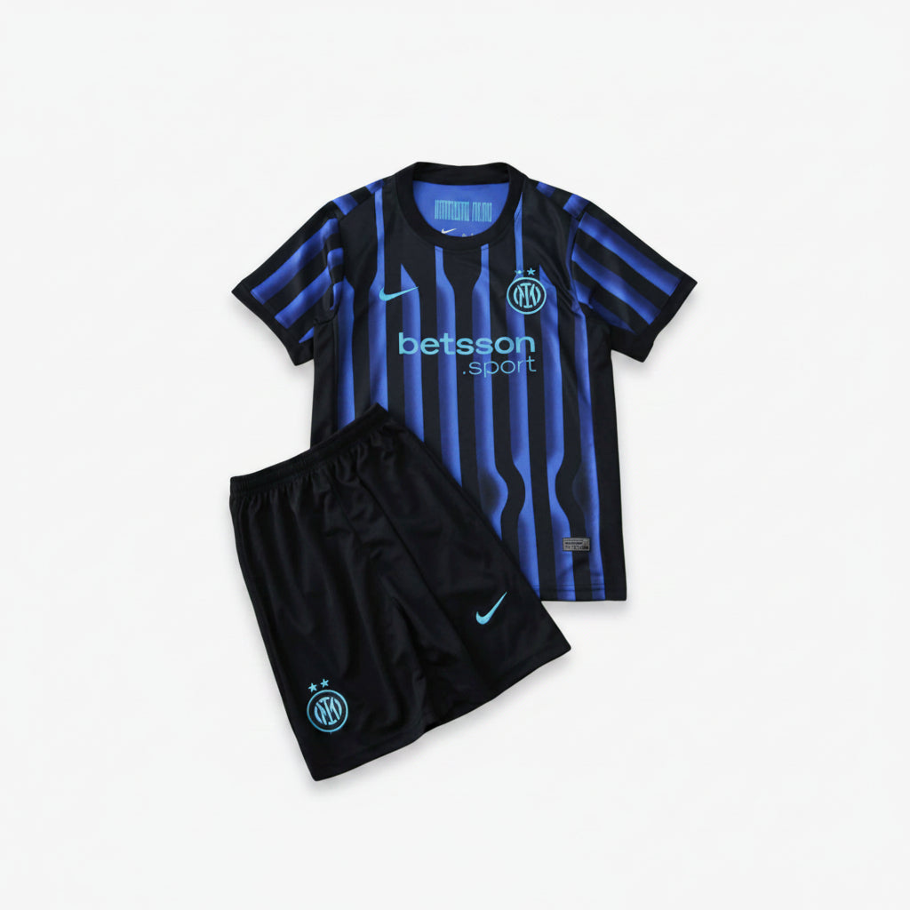 Inter Milan Home 2025/26 Kids Jersey & Shorts