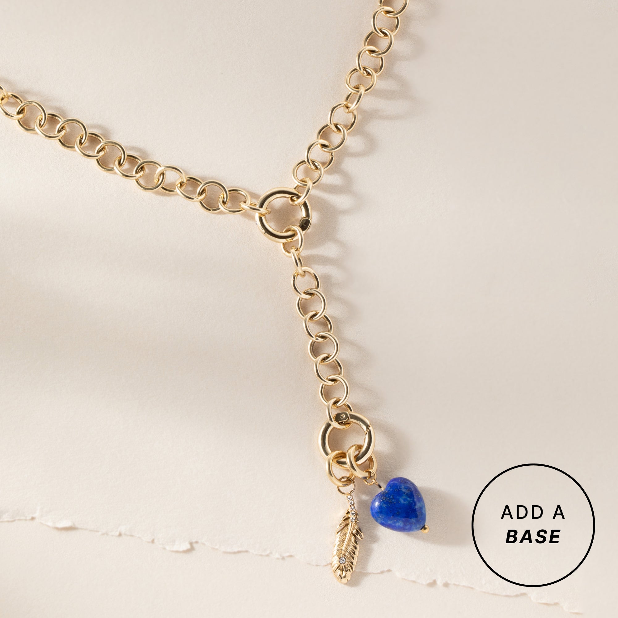 Lapis Gemstone Heart Interchangeable Charm