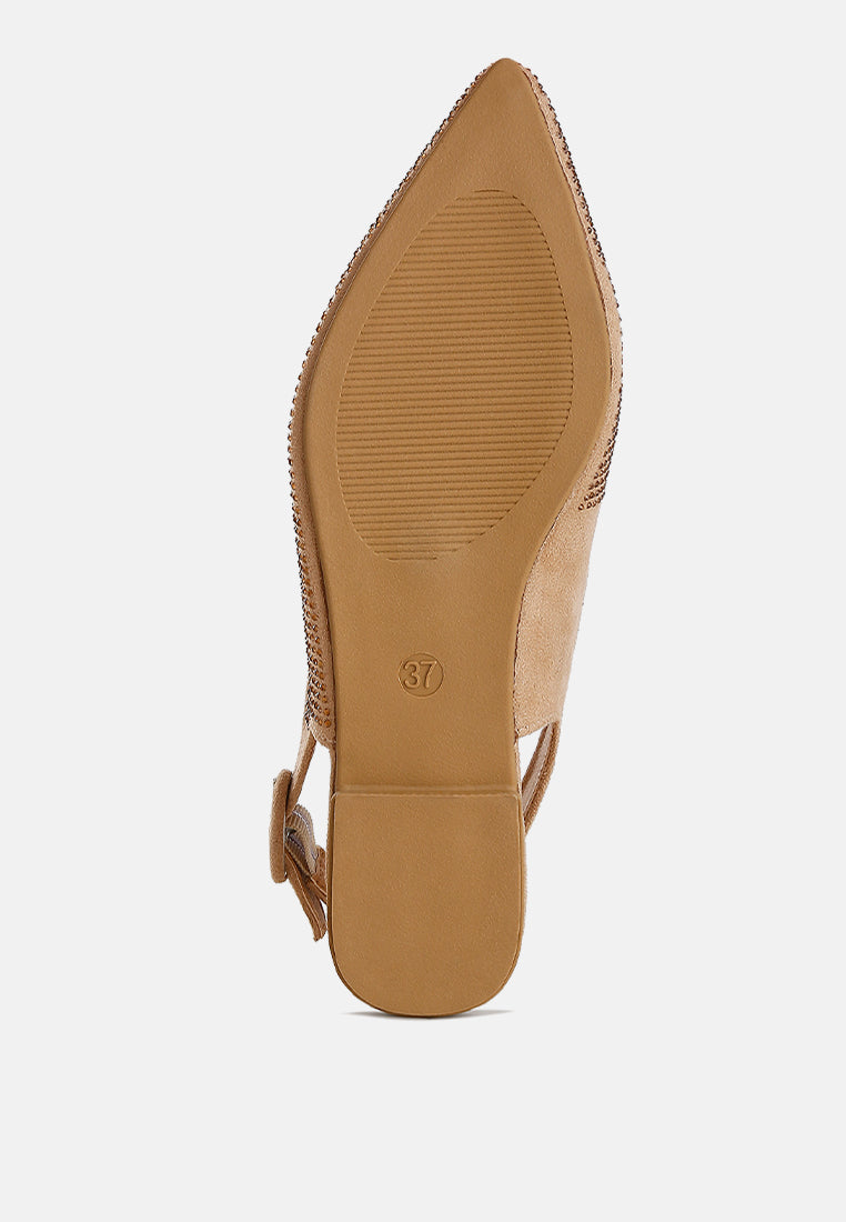 Jarisa Rhinestones Embellished Slingback