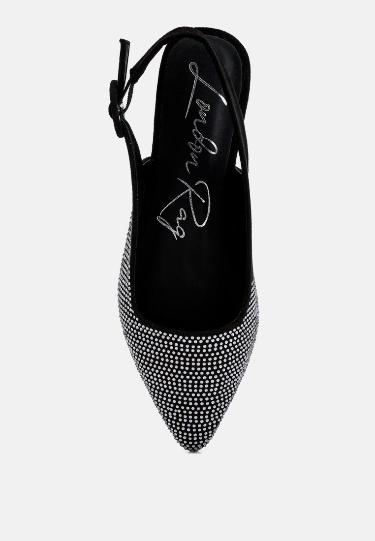 Jarisa Rhinestones Embellished Slingback