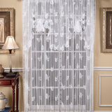 JC Penny Butterfly Lace Rod-Pocket Curtain Panel 56X63 - White