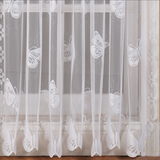 JC Penny Butterfly Lace Rod-Pocket Curtain Panel 56X63 - White