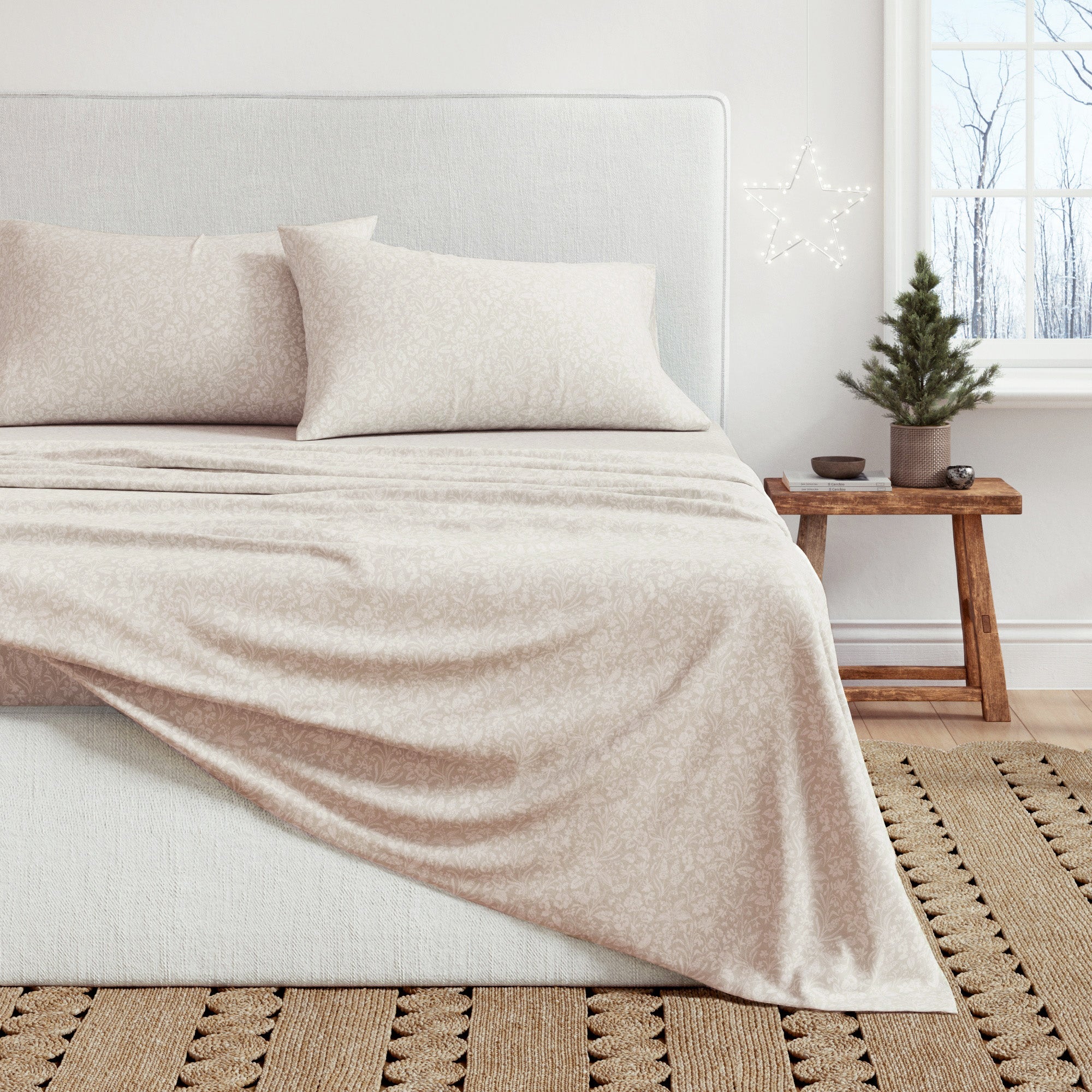 Turkish Cotton Flannel Sheet Set Winter Floral Collection