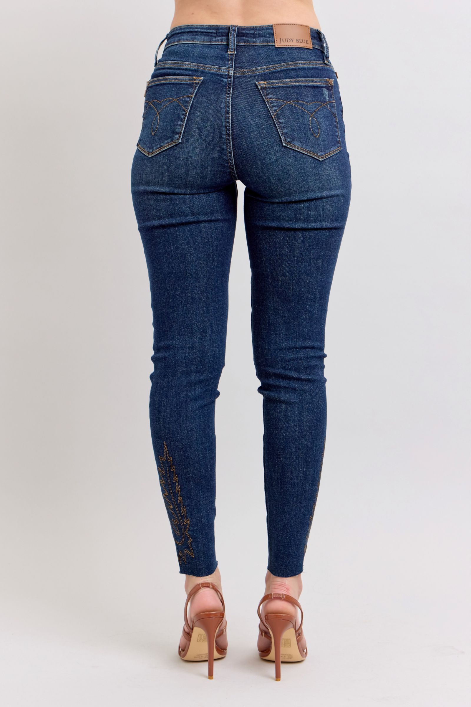 Judy Blue Full Size Embroidered High Rise Skinny Jeans | Includes Plus Size