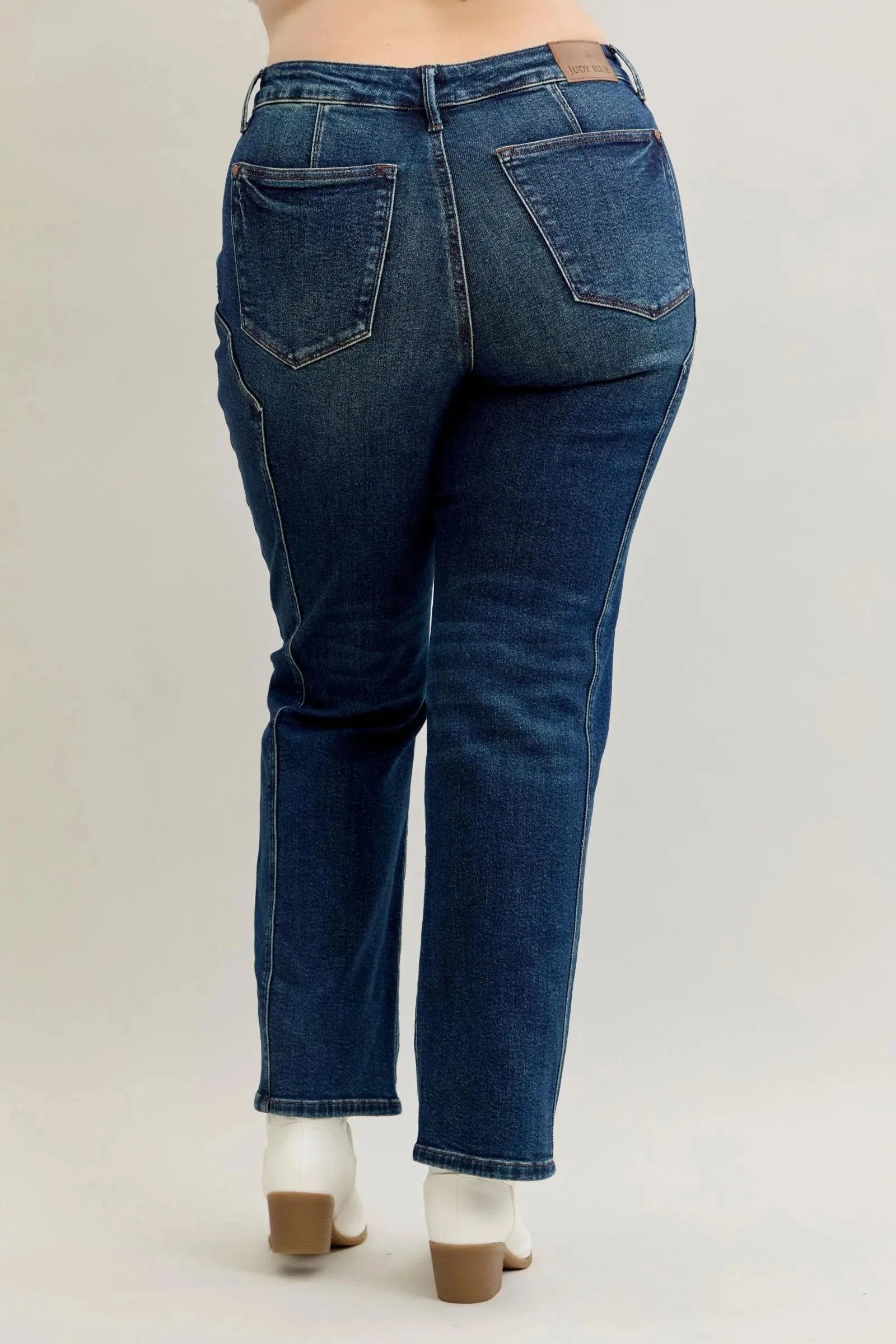 Judy Blue Full Size Seam Detail Straight Leg Jeans | Includes Plus Size