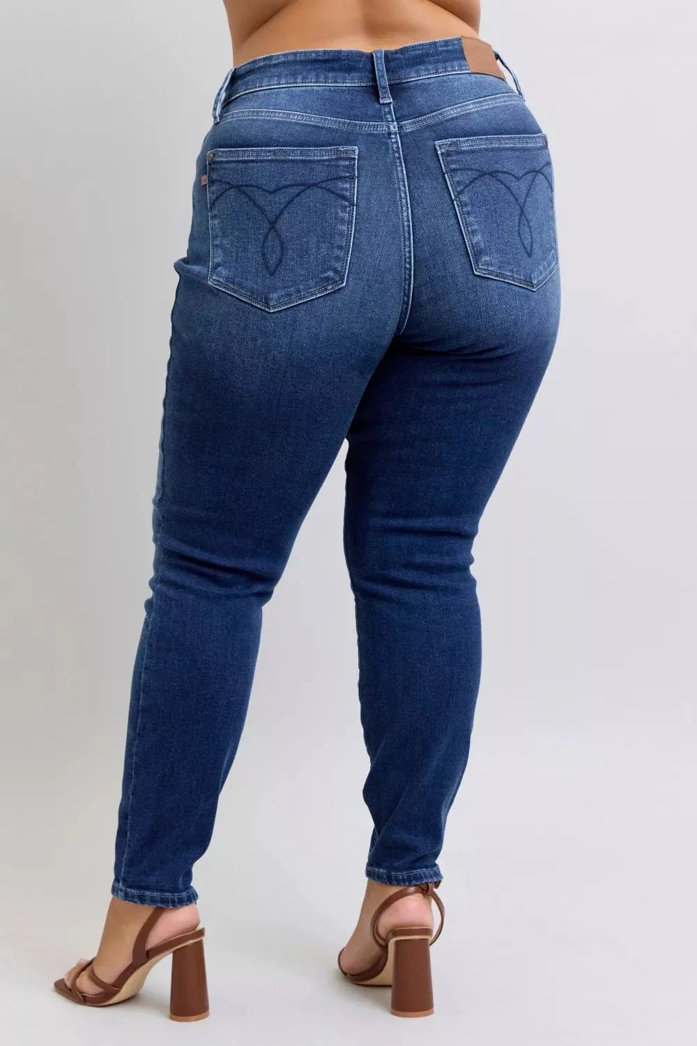 Judy Blue Full Size Washed Thermal Skinny Jeans | Includes Plus Size