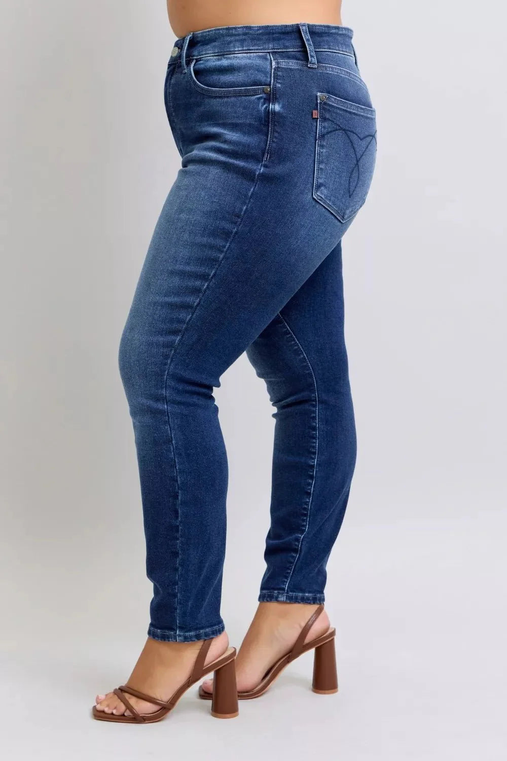 Judy Blue Full Size Washed Thermal Skinny Jeans | Includes Plus Size