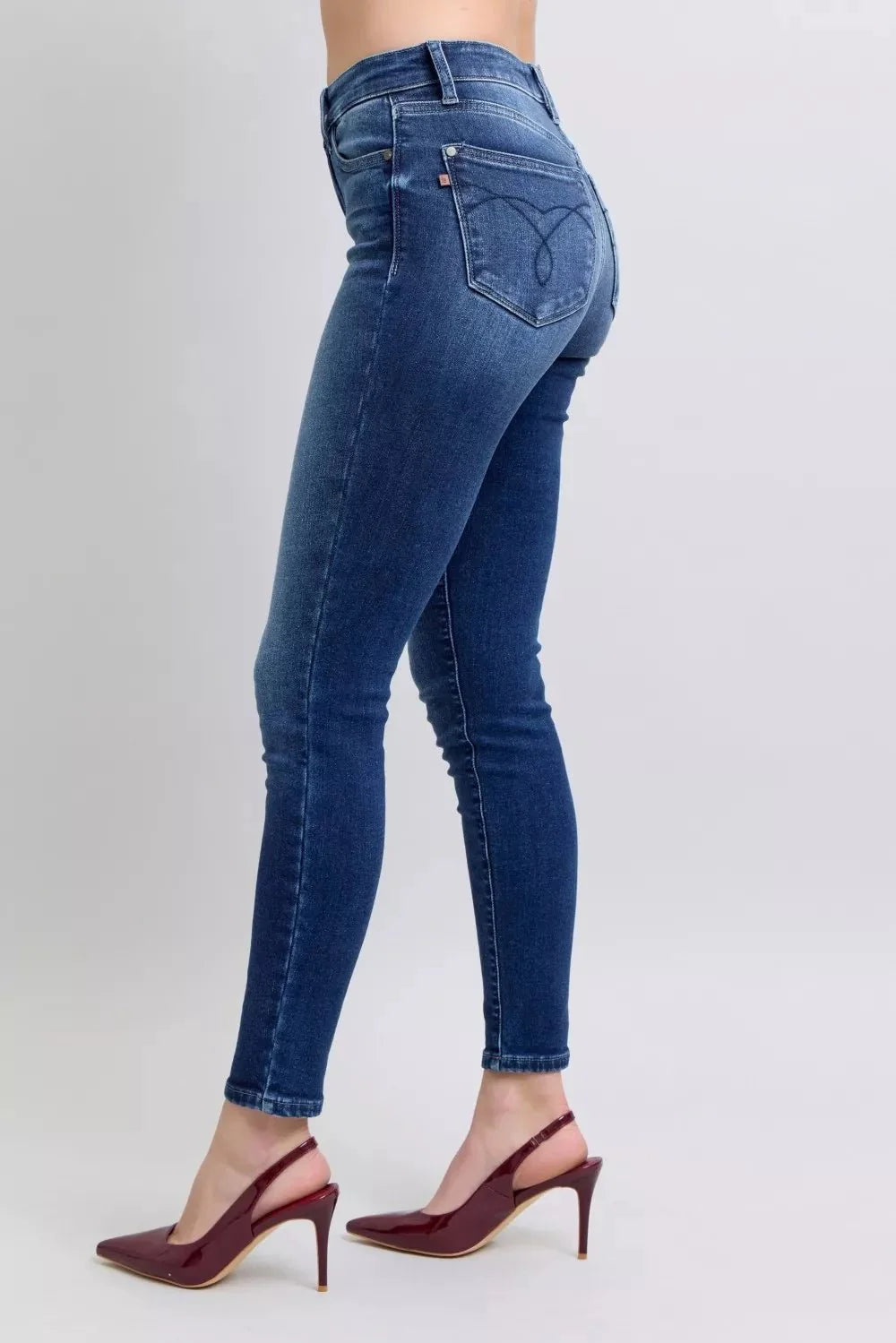 Judy Blue Full Size Washed Thermal Skinny Jeans | Includes Plus Size