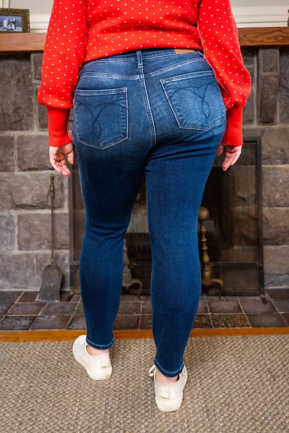 Judy Blue Full Size Washed Thermal Skinny Jeans | Includes Plus Size