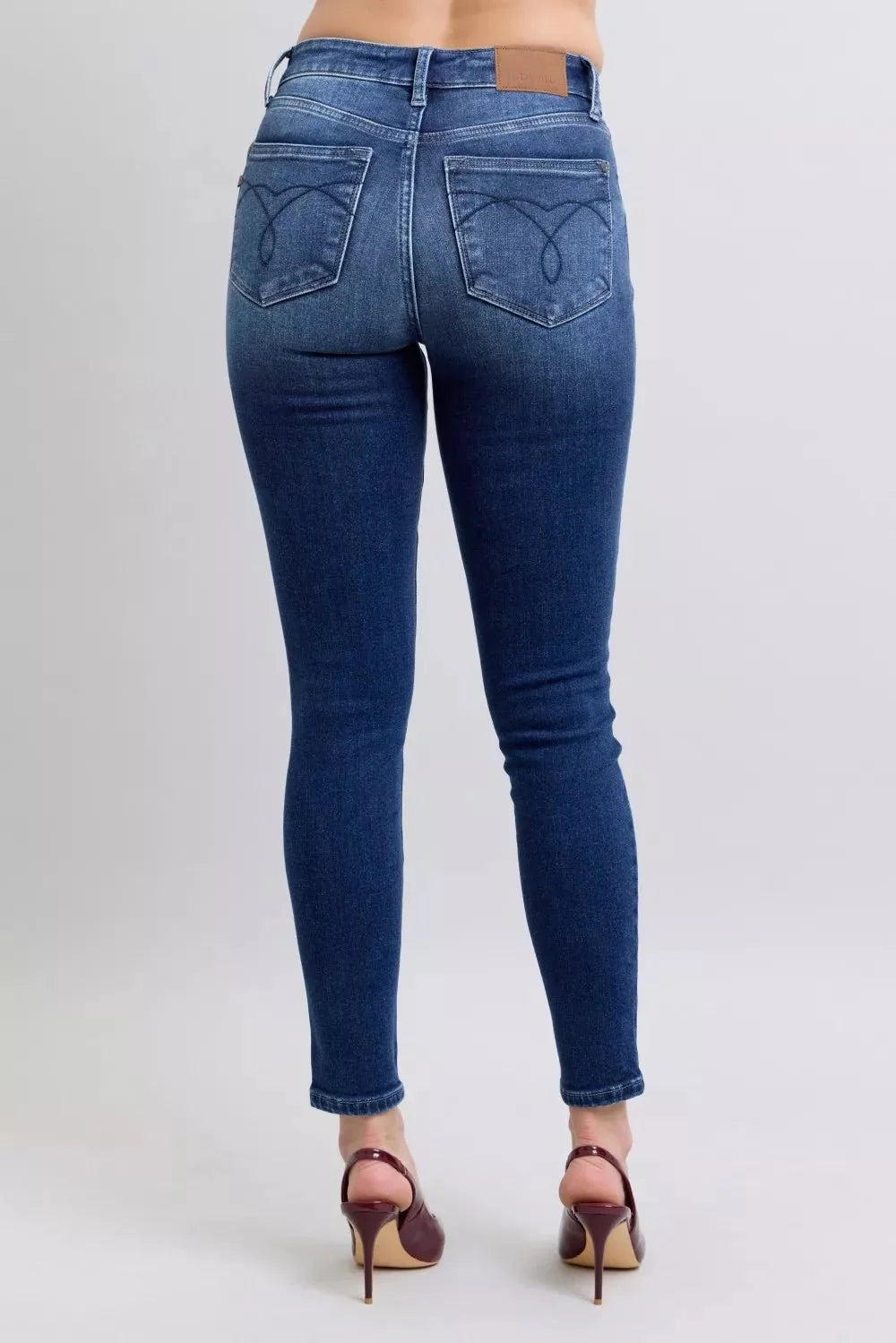 Judy Blue Full Size Washed Thermal Skinny Jeans | Includes Plus Size