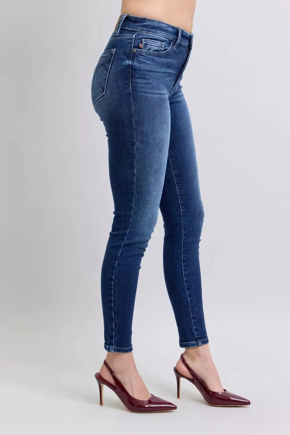Judy Blue Full Size Washed Thermal Skinny Jeans | Includes Plus Size
