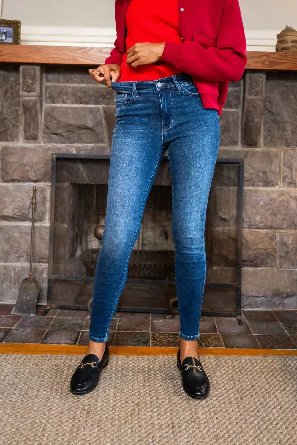 Judy Blue Full Size Washed Thermal Skinny Jeans | Includes Plus Size