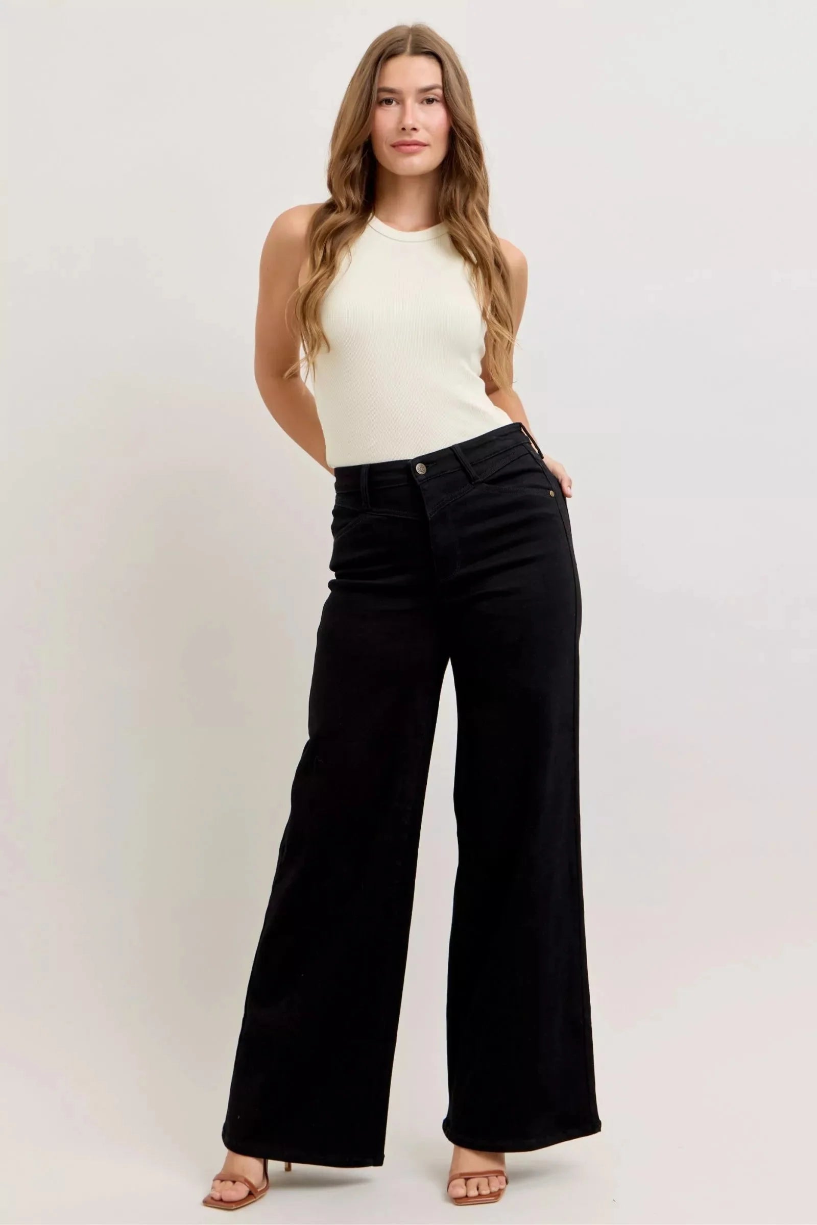 Judy Blue High-waisted Wide Leg Jeans
