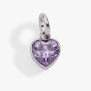 June 'luck' Heart Birthstone Charm