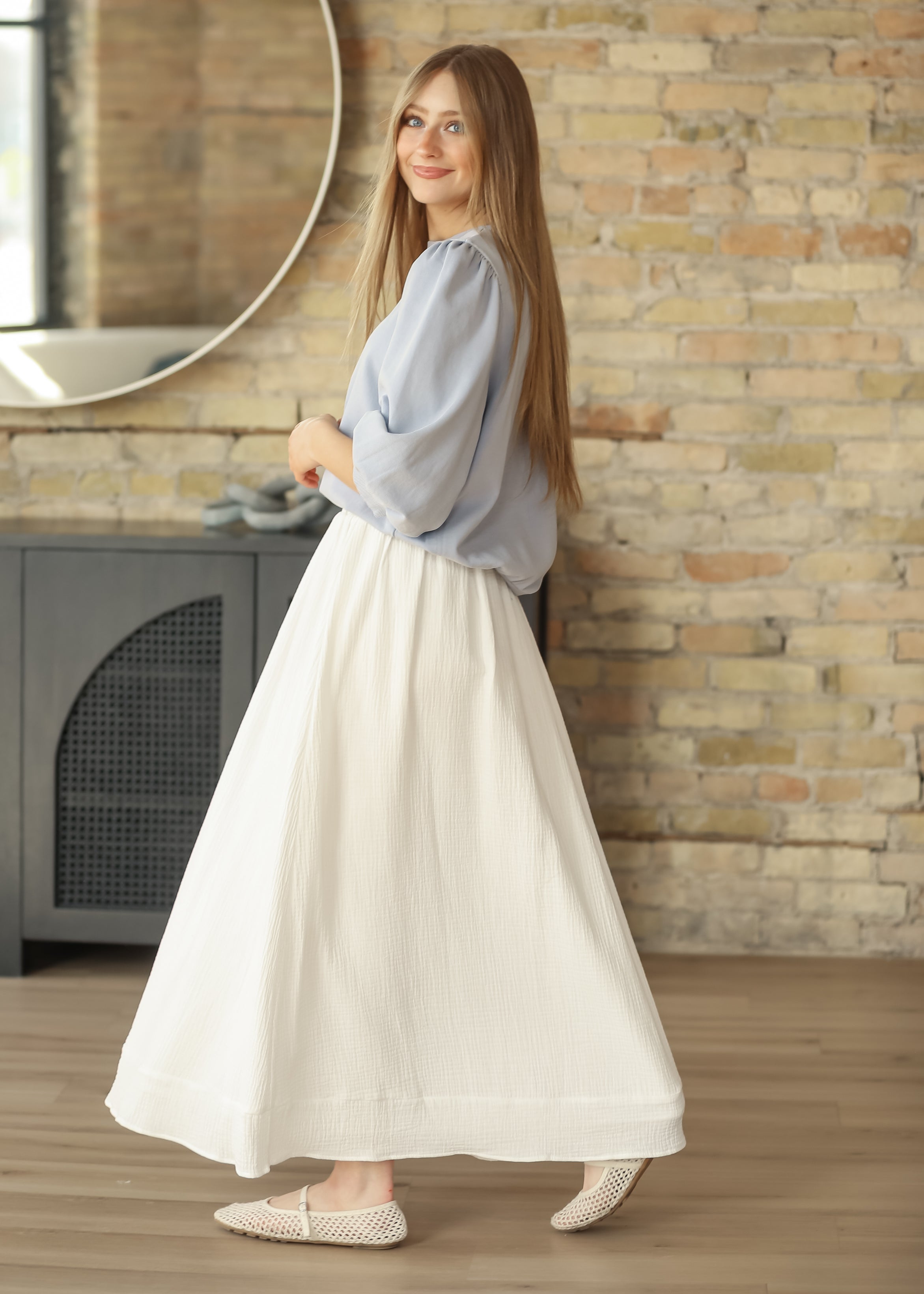 Kalani Cotton Gauze Maxi Skirt