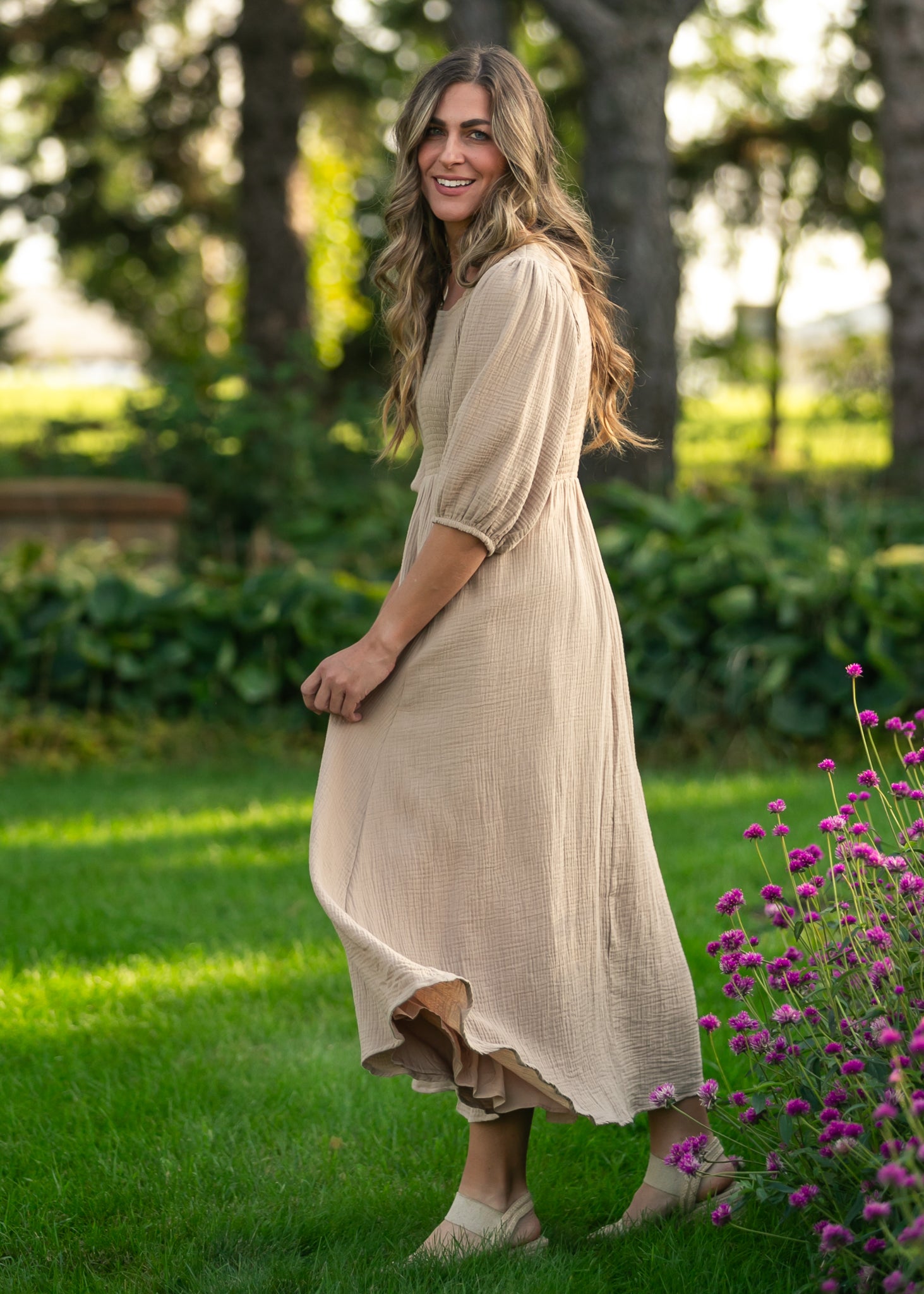 bohemian gauze dresses Wholesale Long Bohemian Cotton Gauze Dress Colorful Print for your store