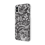 Kendall + Kylie Protective Printed Case for iPhone X Lace Print Black