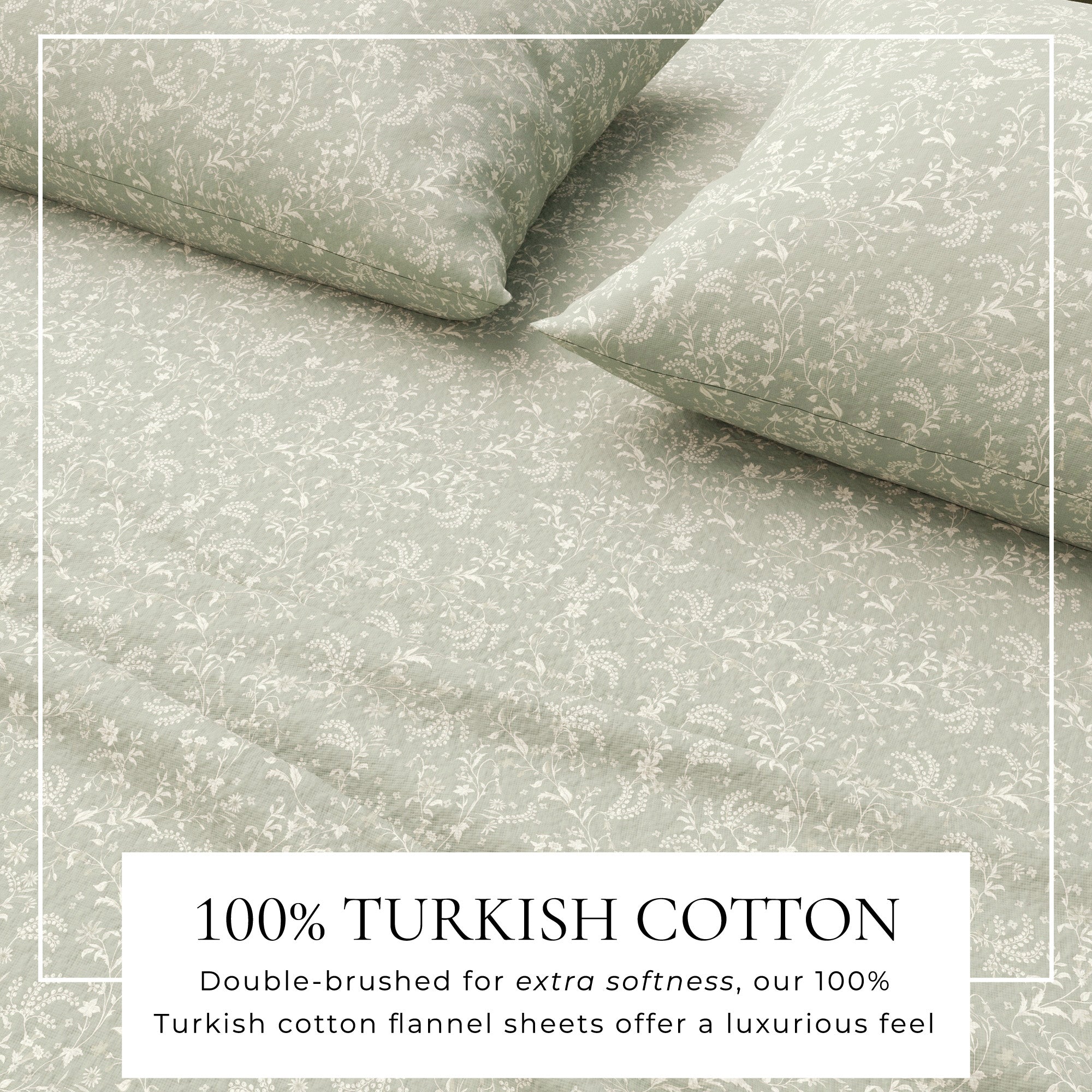 Turkish Cotton Flannel Sheet Set Winter Floral Collection